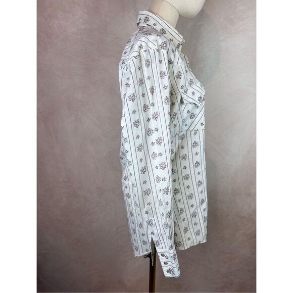 Vintage Floral Striped Ely Plains Pearl Snap - Picture 5 of 10